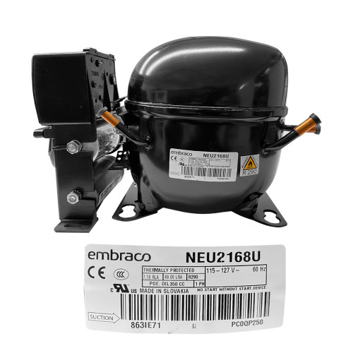 COMPRESOR 3/4 1 HP r290a 115 - 127V 50HZ BAJA PRESION DE OPERACION DE RETORNO EMBRACO (NEU2168U1)