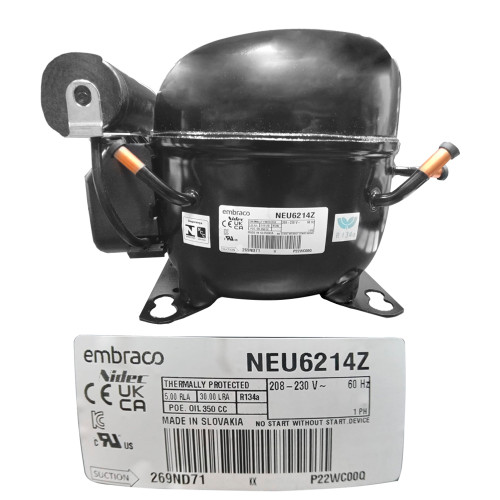 COMPRESOR 1/2 R134a R513A 208-230V-60 HZ HBP ALTA PRESION DE OPERACION DE RETORNO EMBRACO (NEU6214Z2)