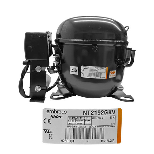 COMPRESOR 1 1/4 HP R404a 208-230V-60 HZ BAJA PRESION DE OPERACION DE RETORNO EMBRACO (NT2192GKV2)