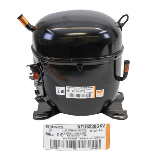 COMPRESOR 1  1/2 HP  R404a 208-230V 60HZ MEDIA/ALTA PRESION DE OPERACION DE RETORNO EMBRACO (NTU6238GKV2)