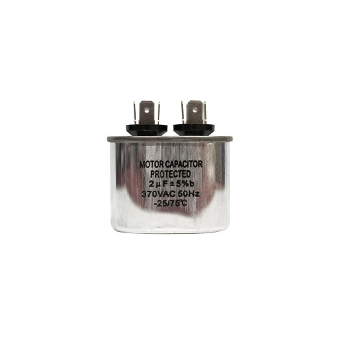 CAPACITOR TRABAJO 2 MF OVALADO ALUMINIO  370VAC 4 CM (ALT) (RP0237)