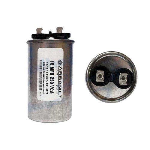 CAPACITOR TRABAJO 16 MF REDONDO ALUMINIO 250 VCA (RP1625R)