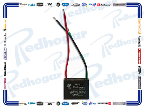CAPACITOR VENTILADOR 2/5 MF CUADRADO PLASTICO 250 VAC (RP2/525)