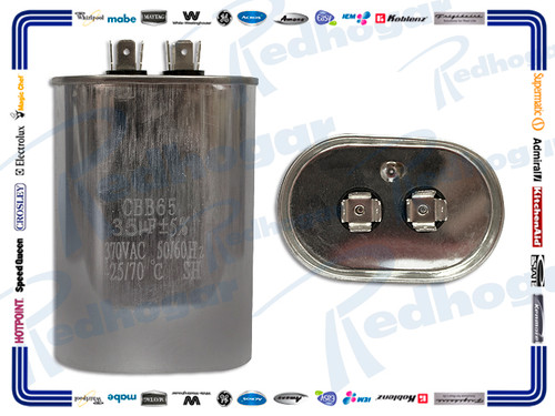 CAPACITOR TRABAJO OVALADO ALUMINIO 35 MF 370VAC 50/60 Hz -25/70°C SH 10 CM (ALT) (RP3537)