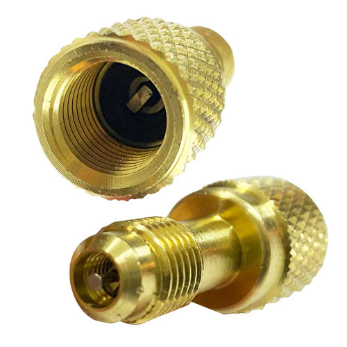 ADAPTADOR R410 RIGIDO CON VALVULA 5/16 HEMBRA 1/4 MACHO (RPAR51614)