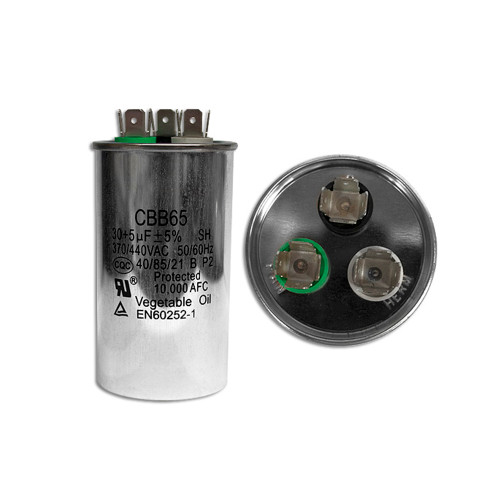 CAPACITOR TRABAJO DUAL 30+5 MF REDONDO ALUMINIO 370/440V (RPCD30-5)