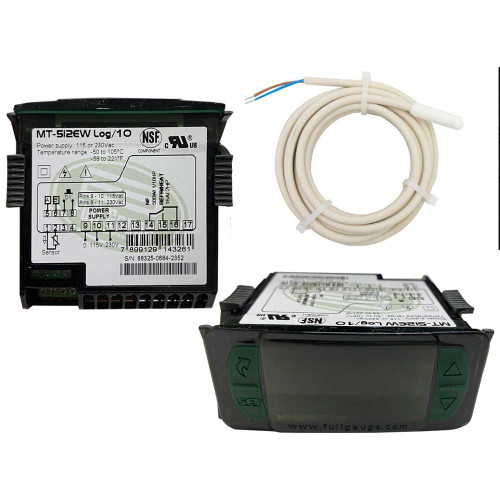 CONTROLADOR ELECTRONICO TEMPERATURA CONSERVACION 1 SENSOR 1 SALIDA 110/220 v   DATA LOGER FULL GAUGE (RPMT-512ELOG)