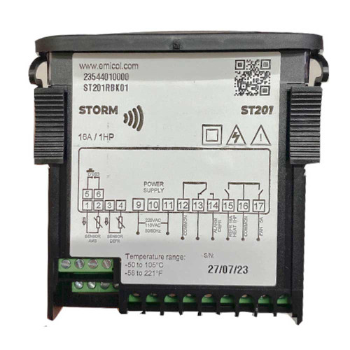 CONTROLADOR ELECTRONICO DE CONGELACION 2 SENSORES 3 SALIDAS  110/220V STORM (RPTC900-STORM201)