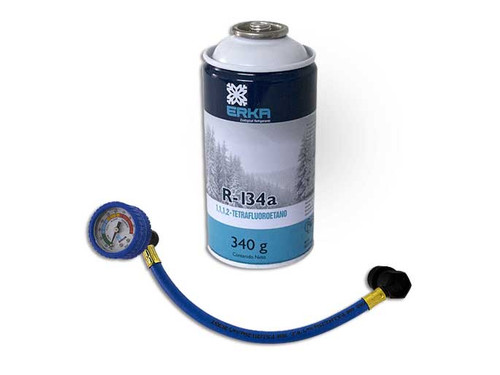 ECONOLATA GAS 134A 340g ERKA (KIT COOLCAR MANGUERA,CONECTOR,VALVULA, AUTOMOTRIZ) (RX134/KIT)