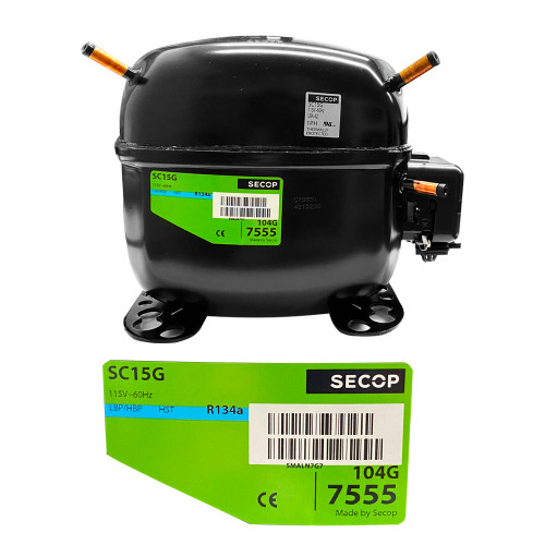 COMPRESOR 1/2P 5/8 134 SECOP 115 V LBP/HBP (SC15G)