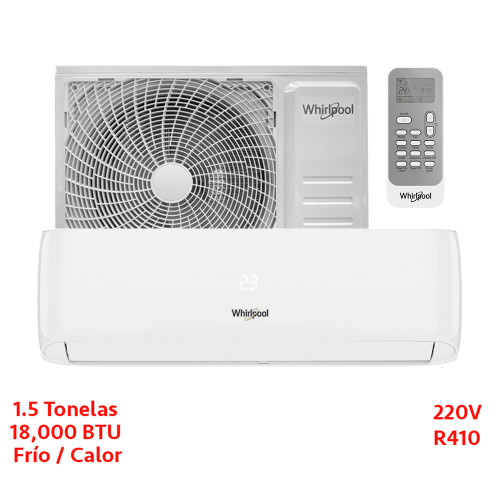 MINISPLIT 1.5 TON 220V FRIO/CALOR  BLANCO R410 WHIRLPOOL SUST WA4123Q, WA4125Q usar SWA4120Q (SWA4120Q)