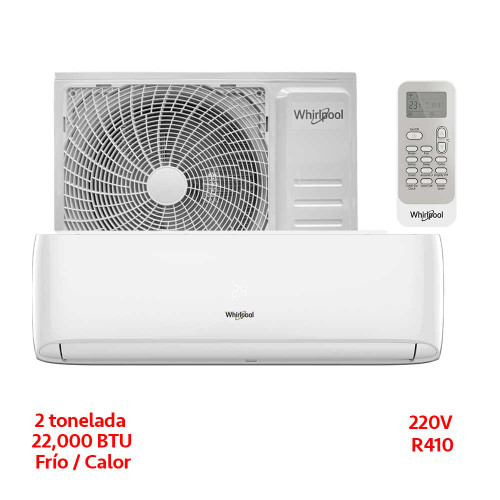 MINISPLIT INVERTER 2 TON.  220V 18 SEER  FRIO/CALOR BLANCO WHIRLPOOL S (SWA6259Q)