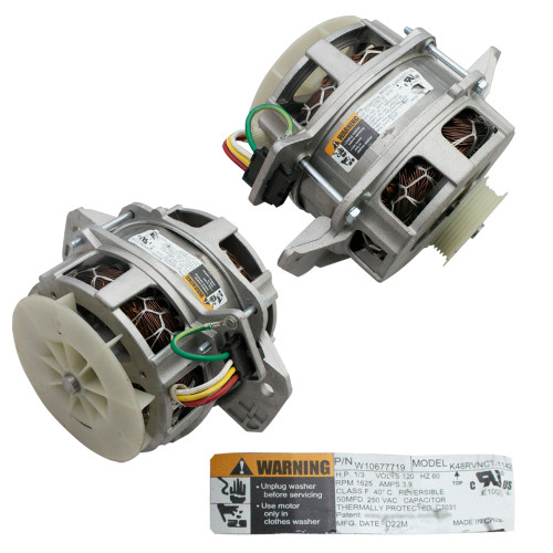 MOTOR  CON POLEA RANURADA 1/3 HP W10416664, W10416660, WPW10416664, PS11726282, W10677719  W10416654 W10832724 WPW10677715 (W10832724)