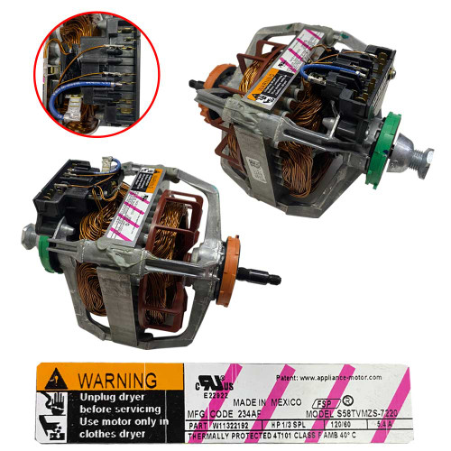 MOTOR SECADORA WH WPW10620755, W10620755, W10806758, W10806760, W11123147, W11322192 W11086656 (W11364931)