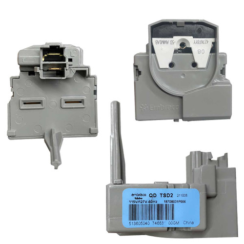 KIT ARRANQUE 1/4 p EMBRACO 513605040 115/127V  TSD2  CHINA WR01L09340, 197D8031P001, WR01F00354, 197D8031P005, WR03F04804, 197D8031P009, WR03F04637 (WR197D8031P006)