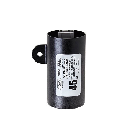 CAPACITOR 50MF 250VAC C/SOPORTE P/SEJECION usar W10804664 w10278117-whi (w10278117)