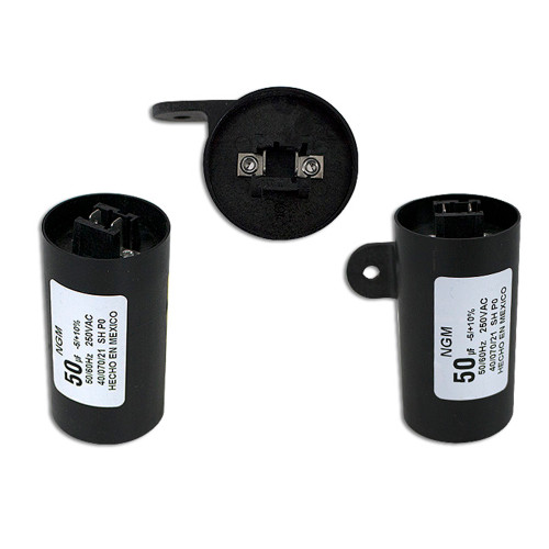 CAPACITOR 50MF 250VAC C/SOPORTE P/SuJECION ORIGINAL usar W10804664 (W10278117-WHI)