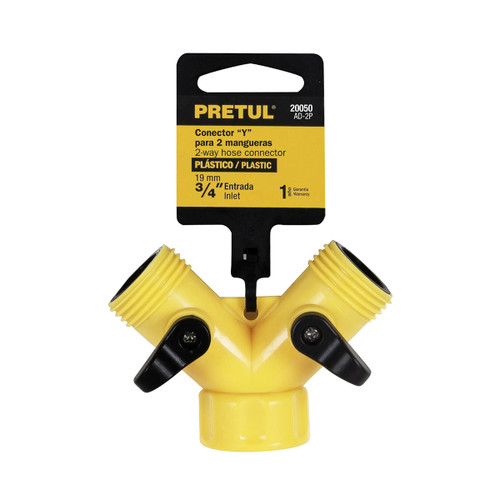 CONECTOR Y 3/4 metalica con recubrimiento  PARA MANGUERA (AD-2R)