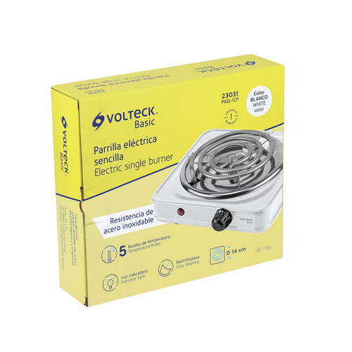 Parrilla eléctrica 1 quemador, Volteck Basic 23031 (PAEL-1CP)