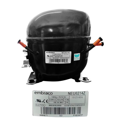 COMPRESOR 1/2 R134a R513A 115-127 V-60 HZ HBP ALTA PRESION DE OPERACION DE RETORNO EMBRACO nek 6212z (NEU6212Z)