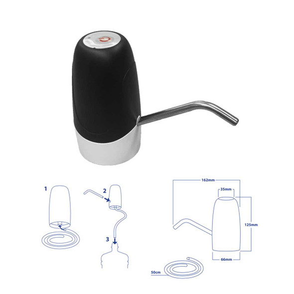 BOMBA DESPACHADOR GARRAFON AQUA ELECTRICA NEGRA BLISTER BOMBA DESPACHADOR GARRAFON AQUA ELECTRICA NEGRA BLISTER
