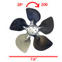 ASPA METALICA 200mm 5 HOJAS 28 S/COPLE CCW