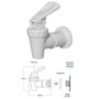 LLAVE DESPACHADOR AGUA BLANCA  NIPLE 5/8 AFR2 (2005-2)