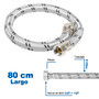 Manguera para boiler, acero inox, 1/2"x3/4", 80 cm, Foset  49134 (FBO-1280X)