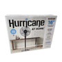 VENTILADOR PEDESTAL HURRICANE BLACK 16" BAJO CONSUMO ENERGETICO OSCILATORIO 12 VEL DESDE UNA SUAVE B (HGC736102-01)