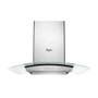 CAMPANA WHIRLPOOL INOX 90 CM DECO VIDRIO CURVO LUZ LED (WVW75UC6DS)
