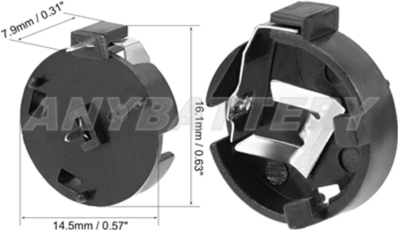 BR1220 Battery Holder, BR1225 Battery Holder, CR1220 Battery Holder, CR1225 Battery Holder