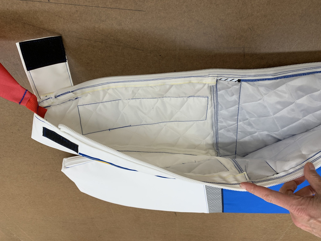 Add a nylon quilted lining to your surf ski cover for extra padding and protection.  The lining is sewn to the cover sections before assembly, resulting in a durable, snug fitting cover.