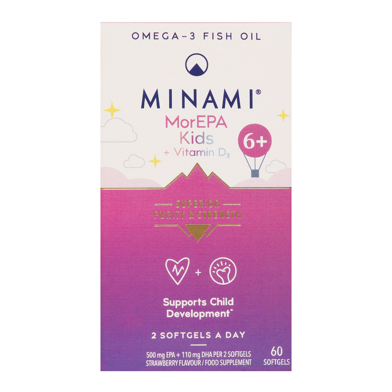Minami Nutrition Mini MorEPA Fish Oil for Children, 60 Softgels |  VictoriaHealth
