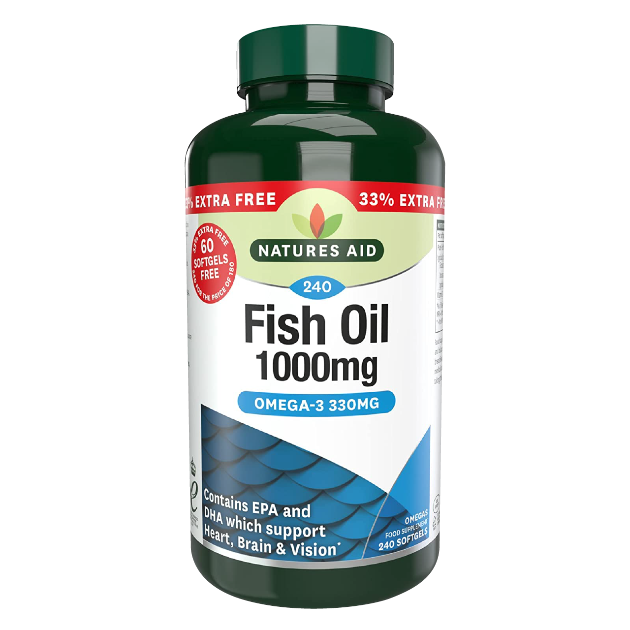 Natures Aid Fish Oil 1000mg Capsules
