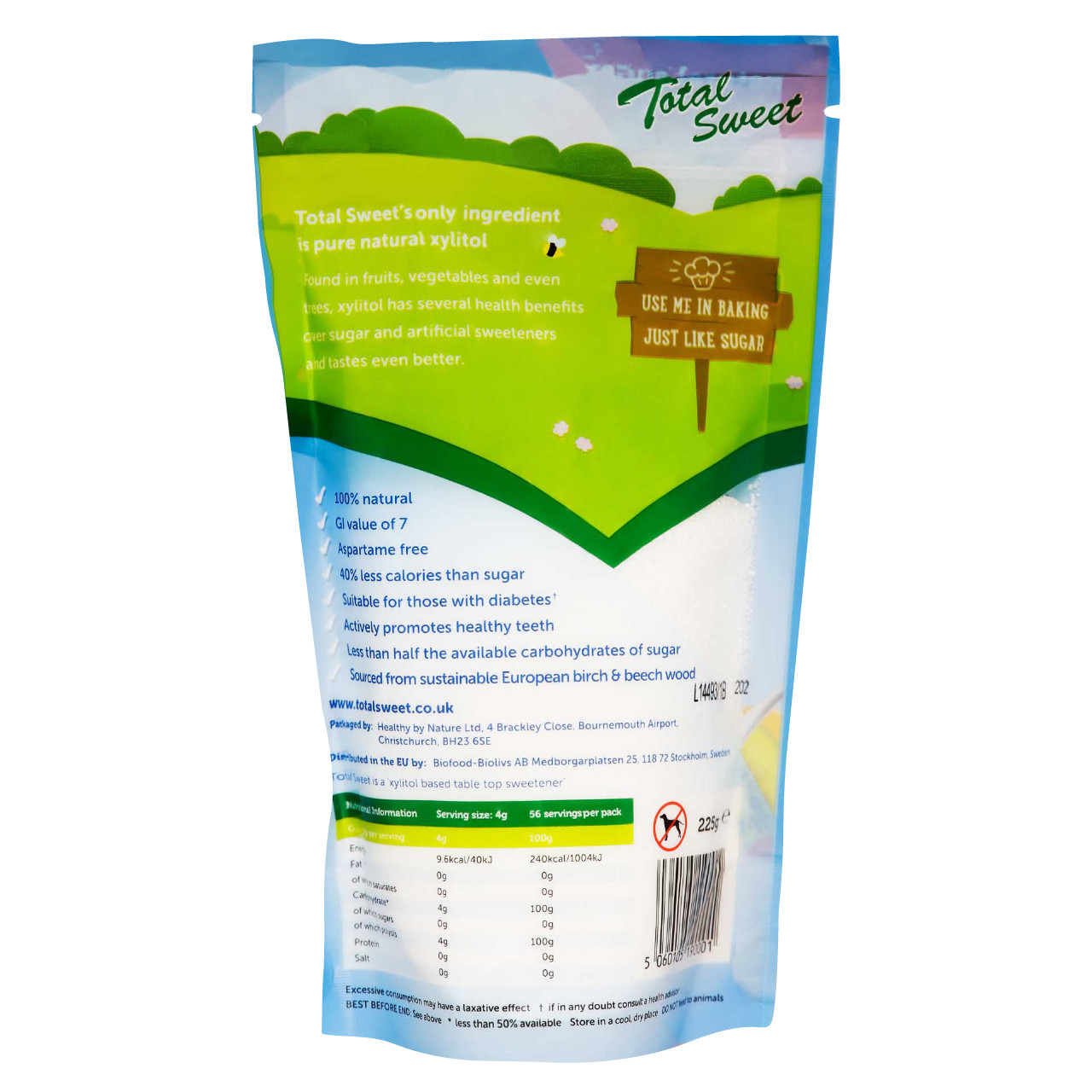 Total Sweet Xylitol Powder, 225g VictoriaHealth
