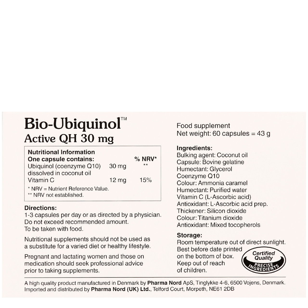 Pharma Nord Bio Active Uniquinol Q10 100mg (30 Capsules