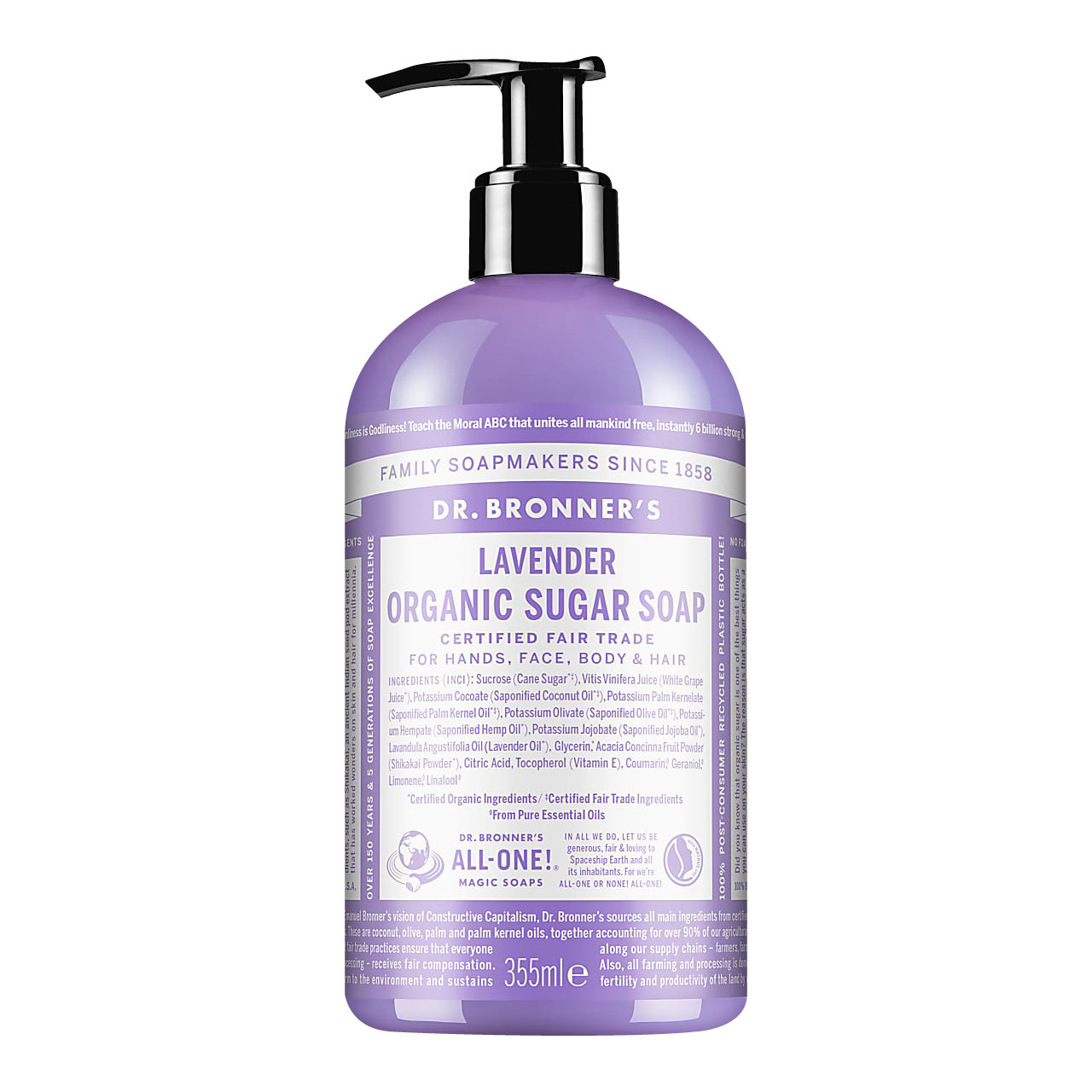 Dr Bronner's Organic Shikakai Lavender Soap, 355ml VictoriaHealth