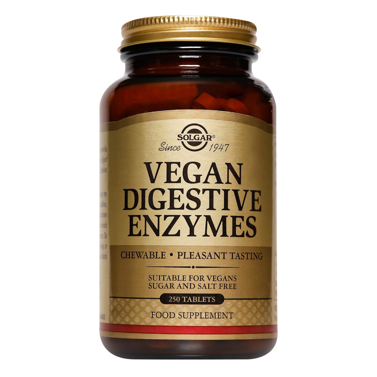 Solgar Vegan Digestive Enzymes (Chewable), 250 Tablets VictoriaHealth