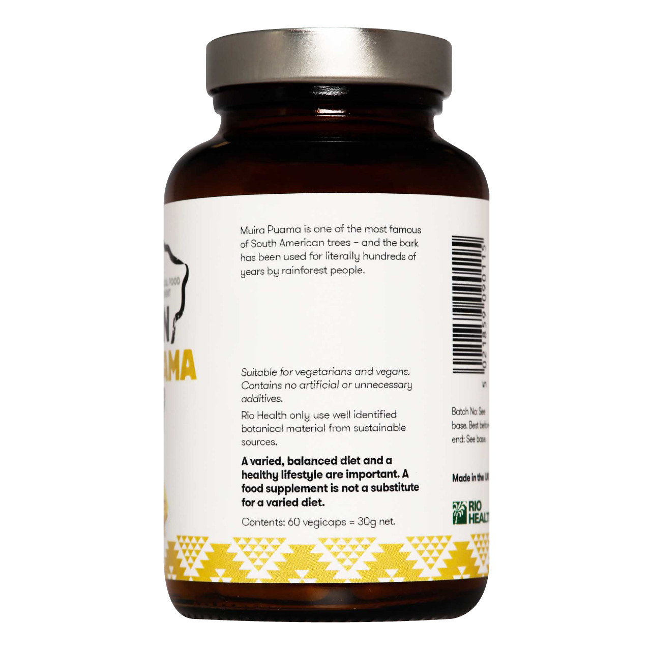 Rio Amazon Muira Puama, 500mg 60 Capsules VictoriaHealth