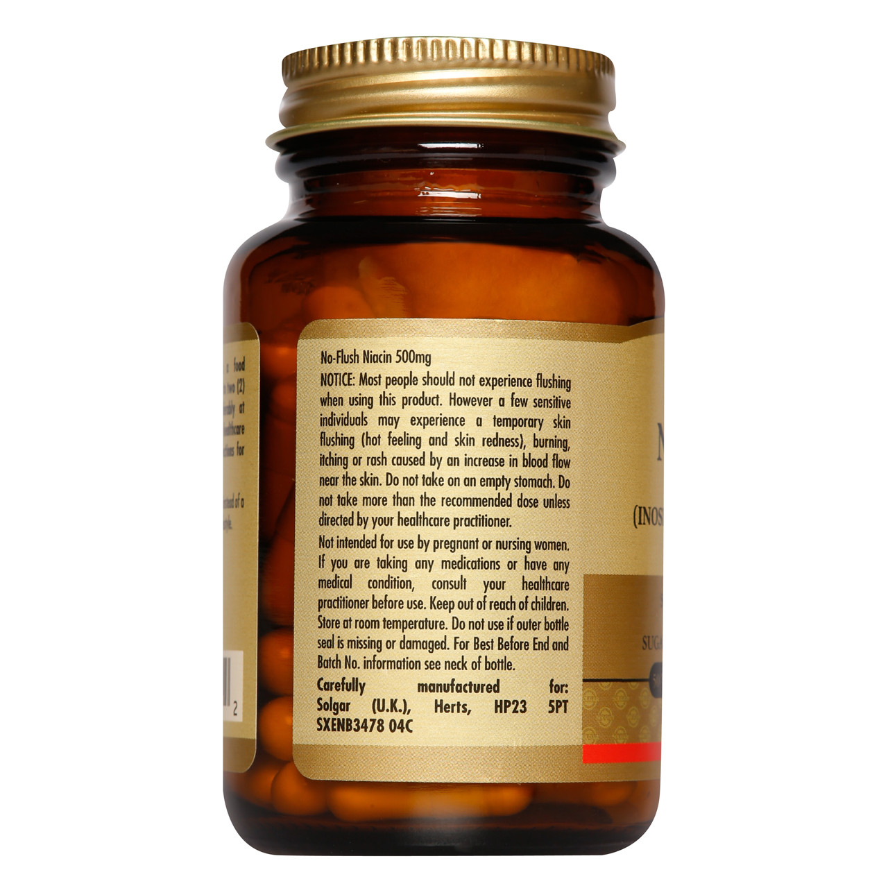 Solgar NoFlush Niacin, 500mg 50 Capsules VictoriaHealth