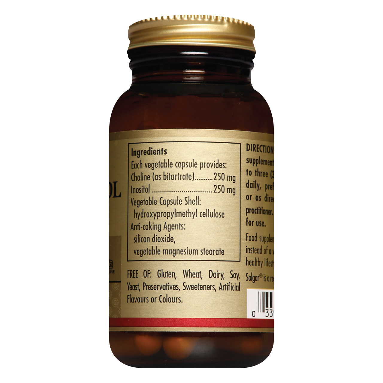 Solgar Vitamins Choline/Inositol 250/250mg 50 Capsules VictoriaHealth