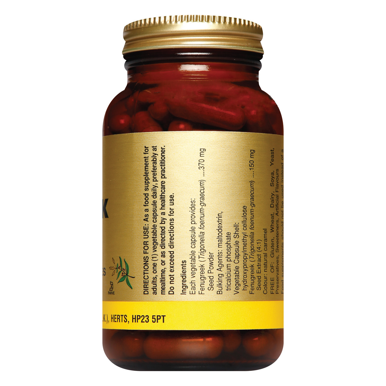 Solgar Fenugreek, 520mg 100 Capsules VictoriaHealth