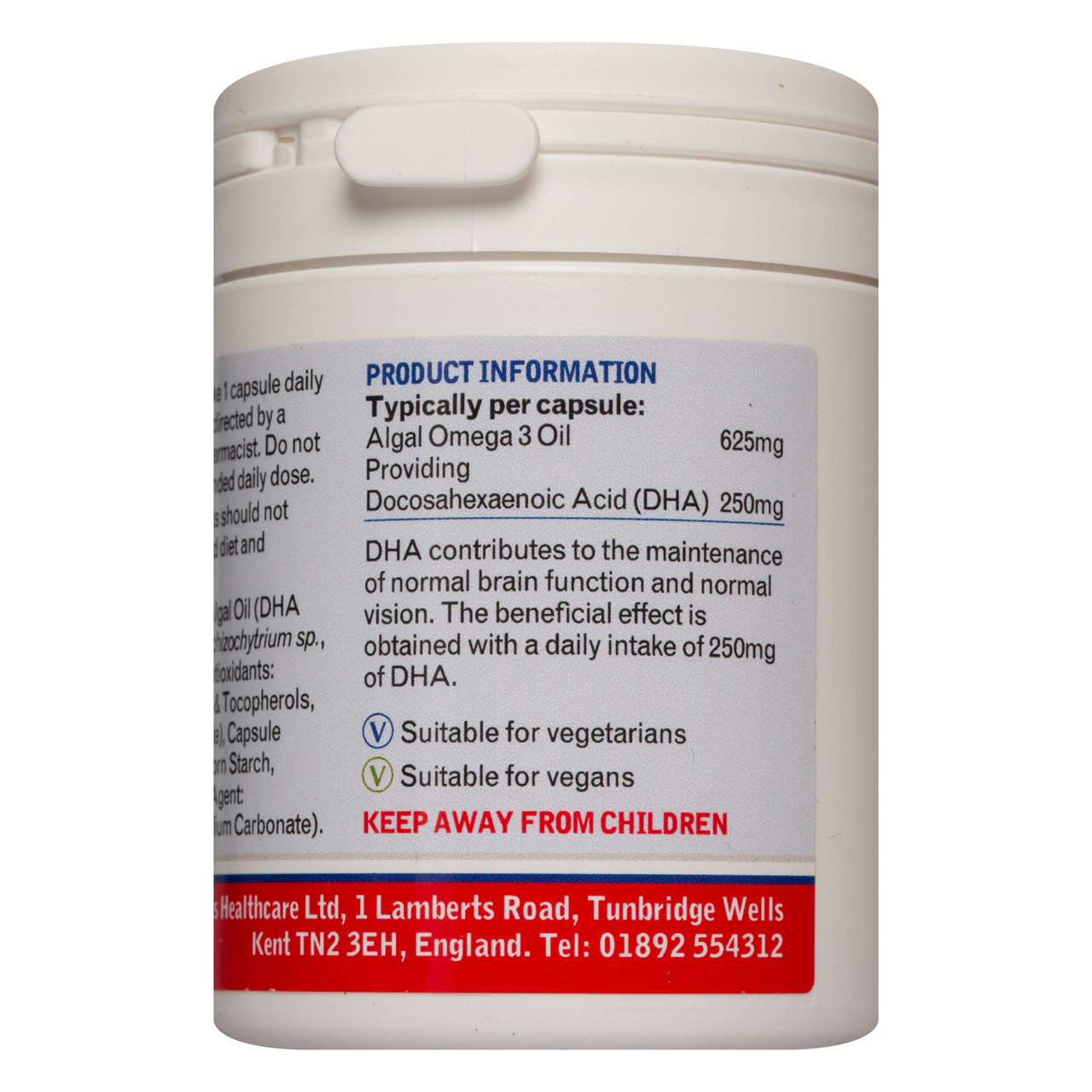 Lamberts Vegan DHA Super Rich Omega 3 Oil, 250mg 60 Capsules