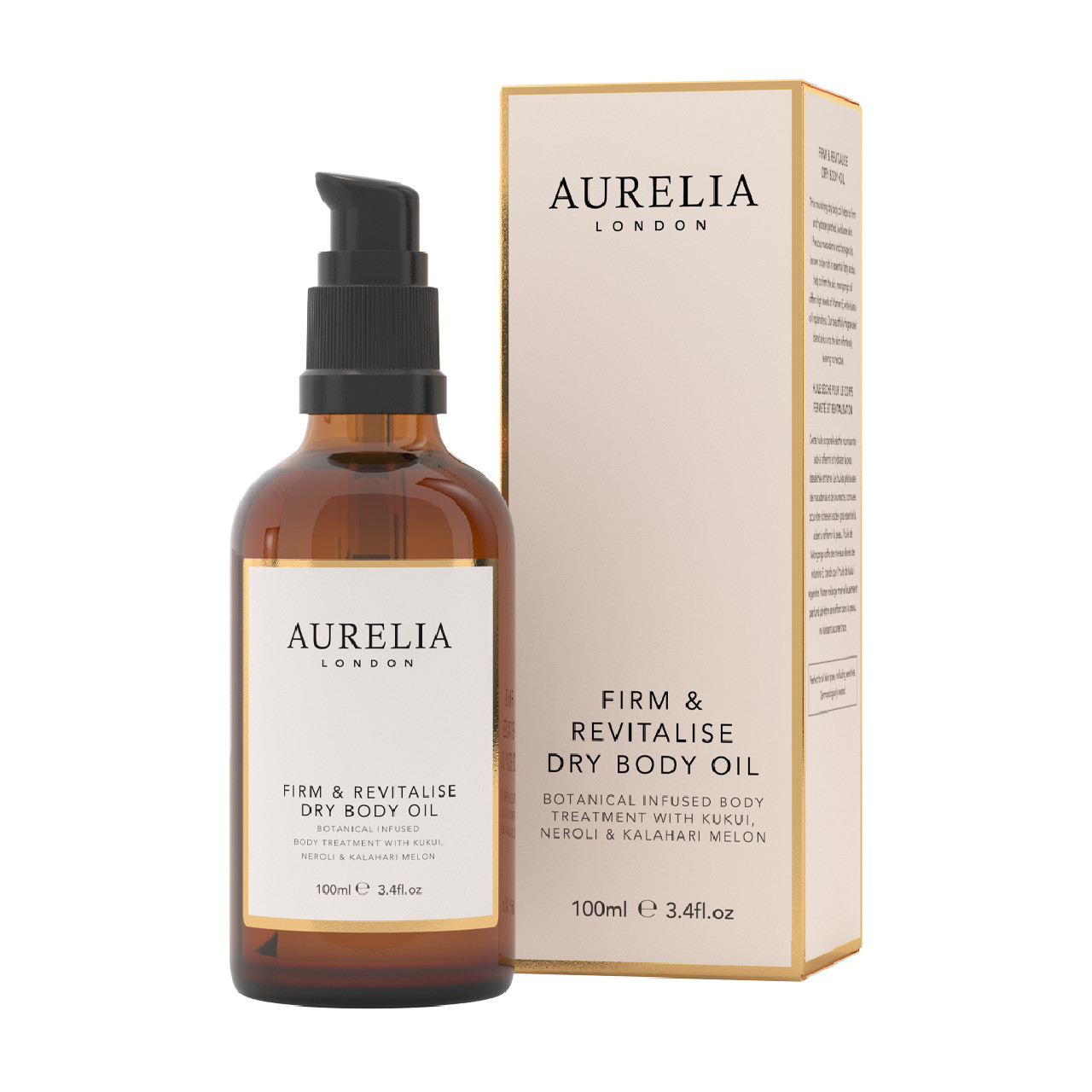 Aurelia London Firm & Revitalise Dry Body Oil, 100ml - VictoriaHealth
