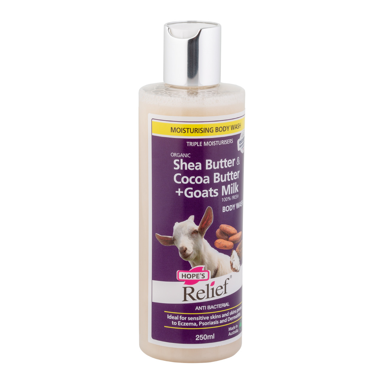 Hope's Relief Goats Milk Body Wash, 250ml VictoriaHealth