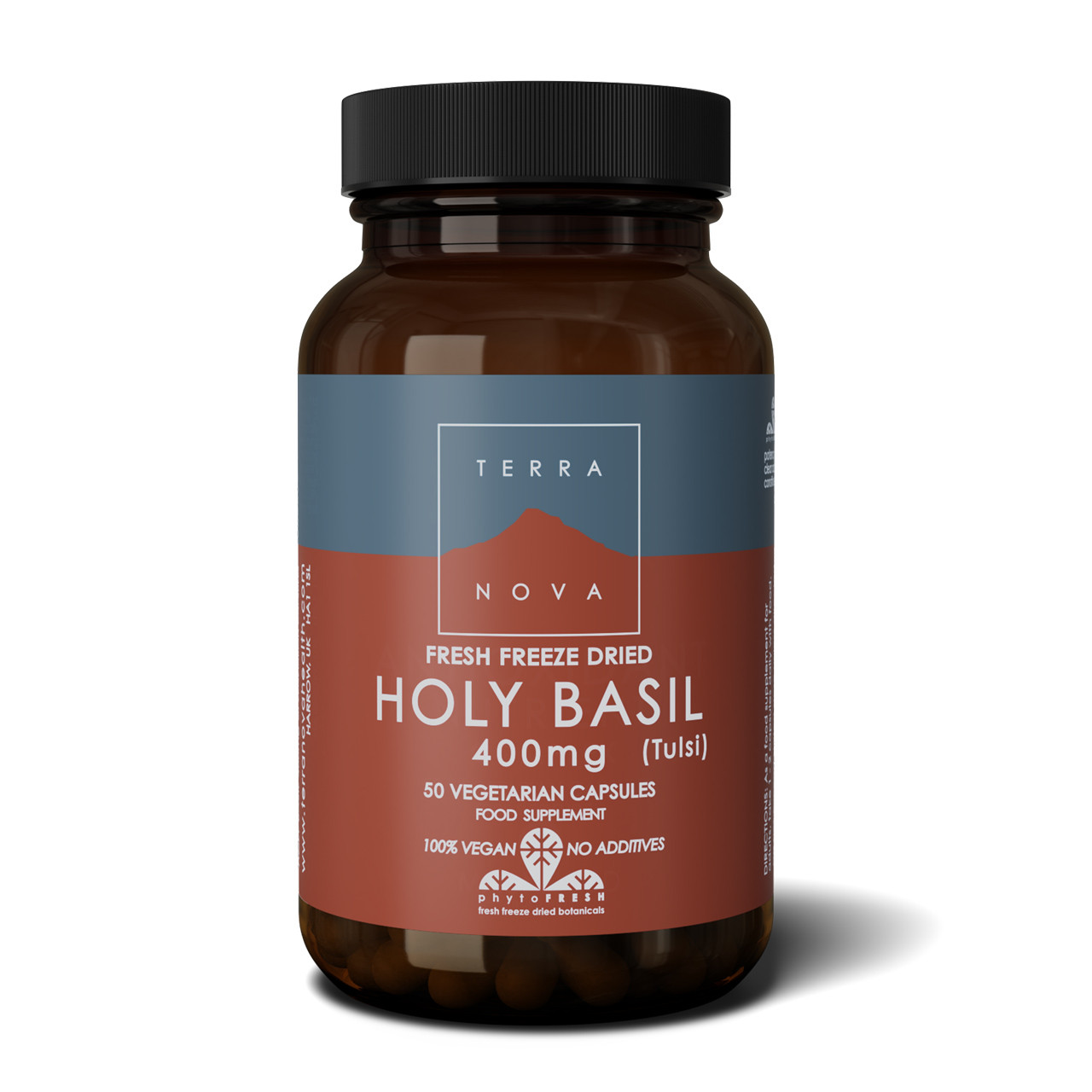 Terranova Holy Basil 400mg 50 Capsules VictoriaHealth