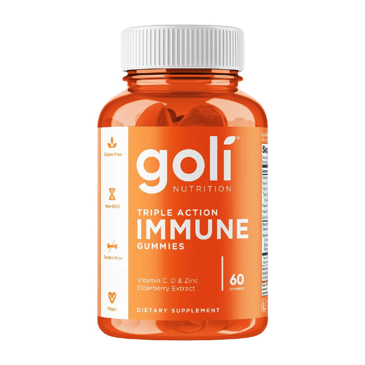 Goli Nutrition Triple Action Immune Gummies, 60 Pack - VictoriaHealth