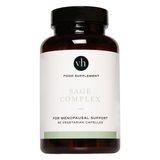 Sage Complex capsules for menopause alleviate hot flushes, night sweats & excessive sweating.
