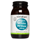 Viridian Organic White Willow capsules contain salicin, a natural painkiller for headaches & arthritic pain.