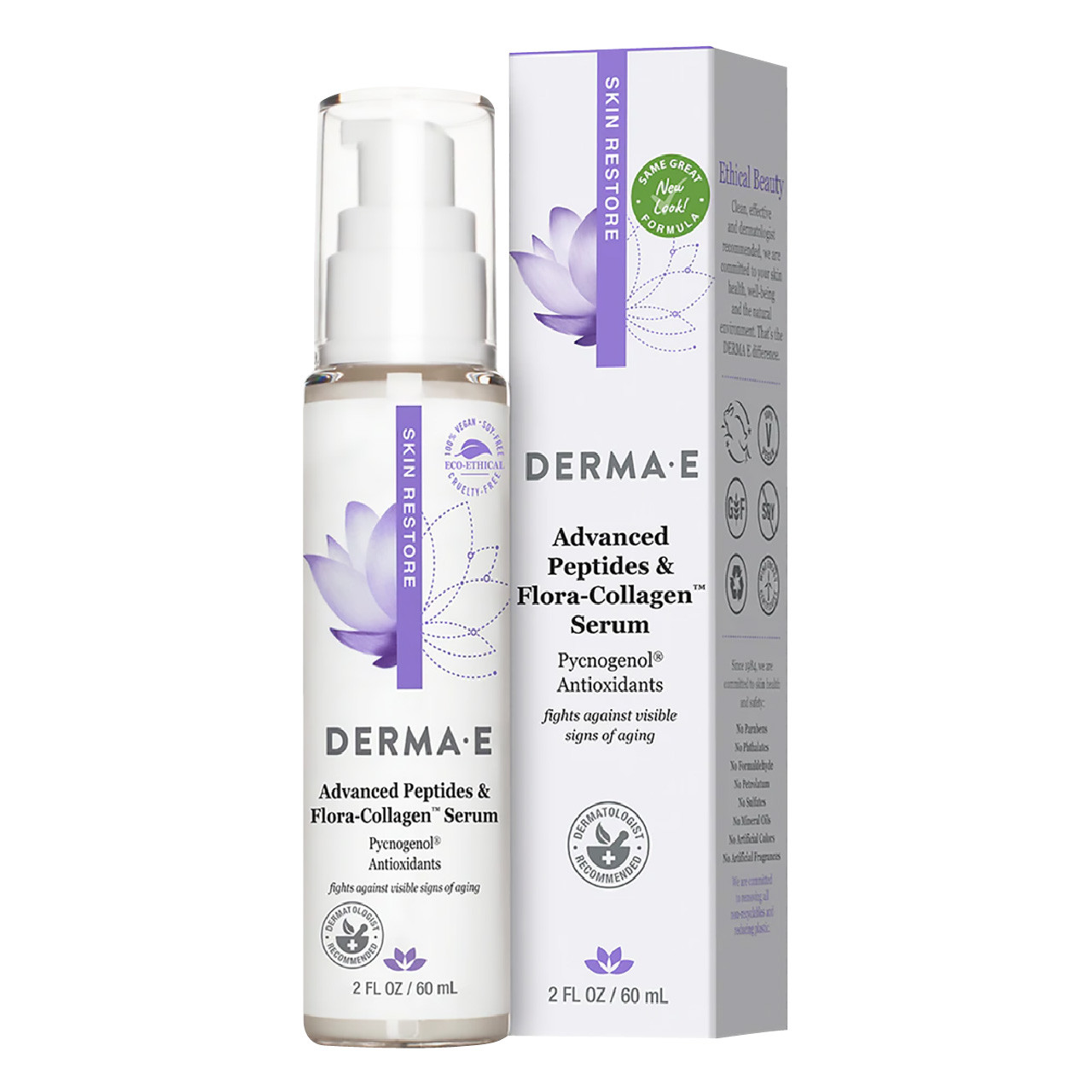 Derma E Advanced Peptides & FloraCollagen Serum, 60ml VictoriaHealth
